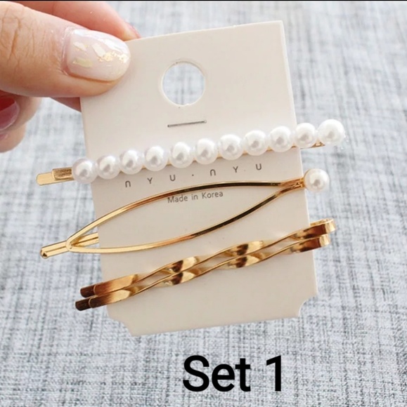 Pearl Hair Pins 3 piece set - Picture 3 of 8